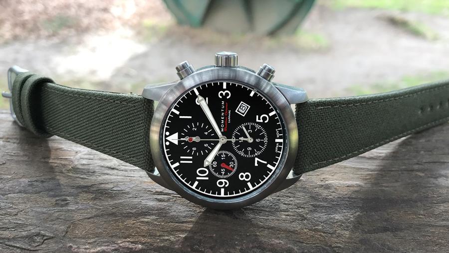 Momentum Watches | Flatline Chrono 42 Fabric Band | Adventure Chronograph Watch