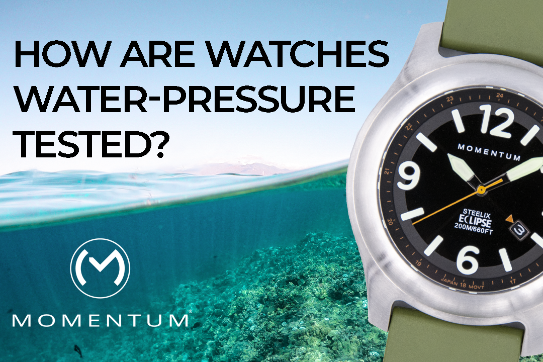How are watches water-pressure tested?