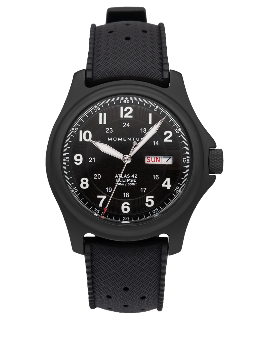 Equinox The Way To Go スラッシュメタル ファーストプレス Smokejumper Eclipse 42mm | Black Titanium Solar-Powered Field Watch