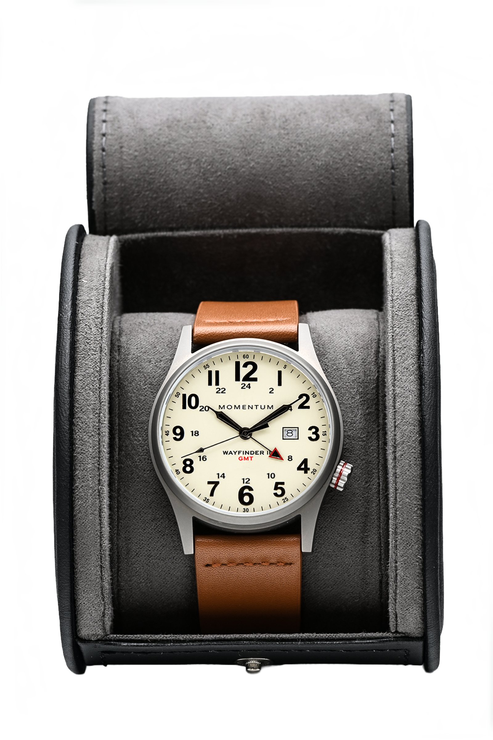 Wayfinder II GMT- White Dial Bundle with Travel Case