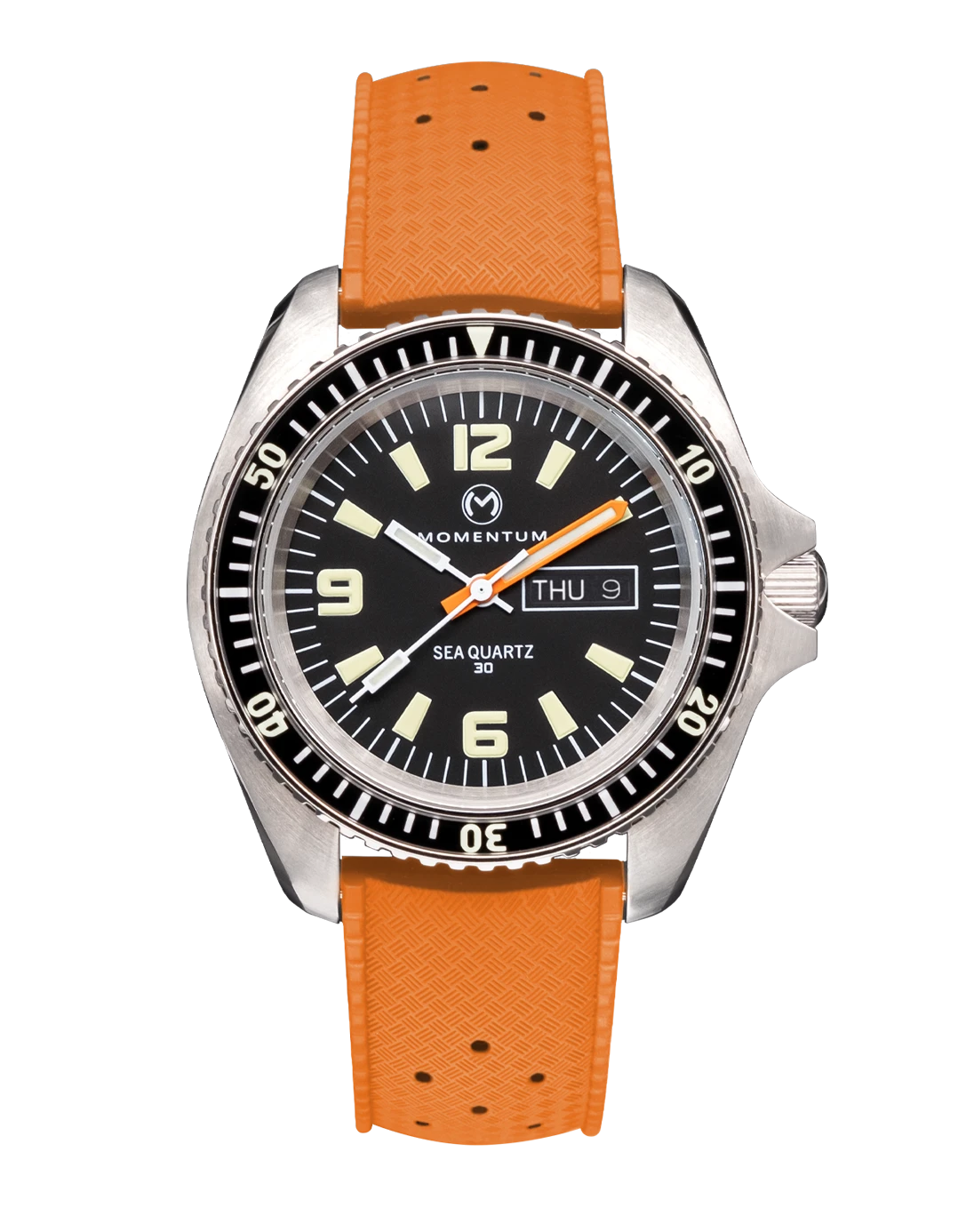 Sea Quartz 30 with orange rubber band