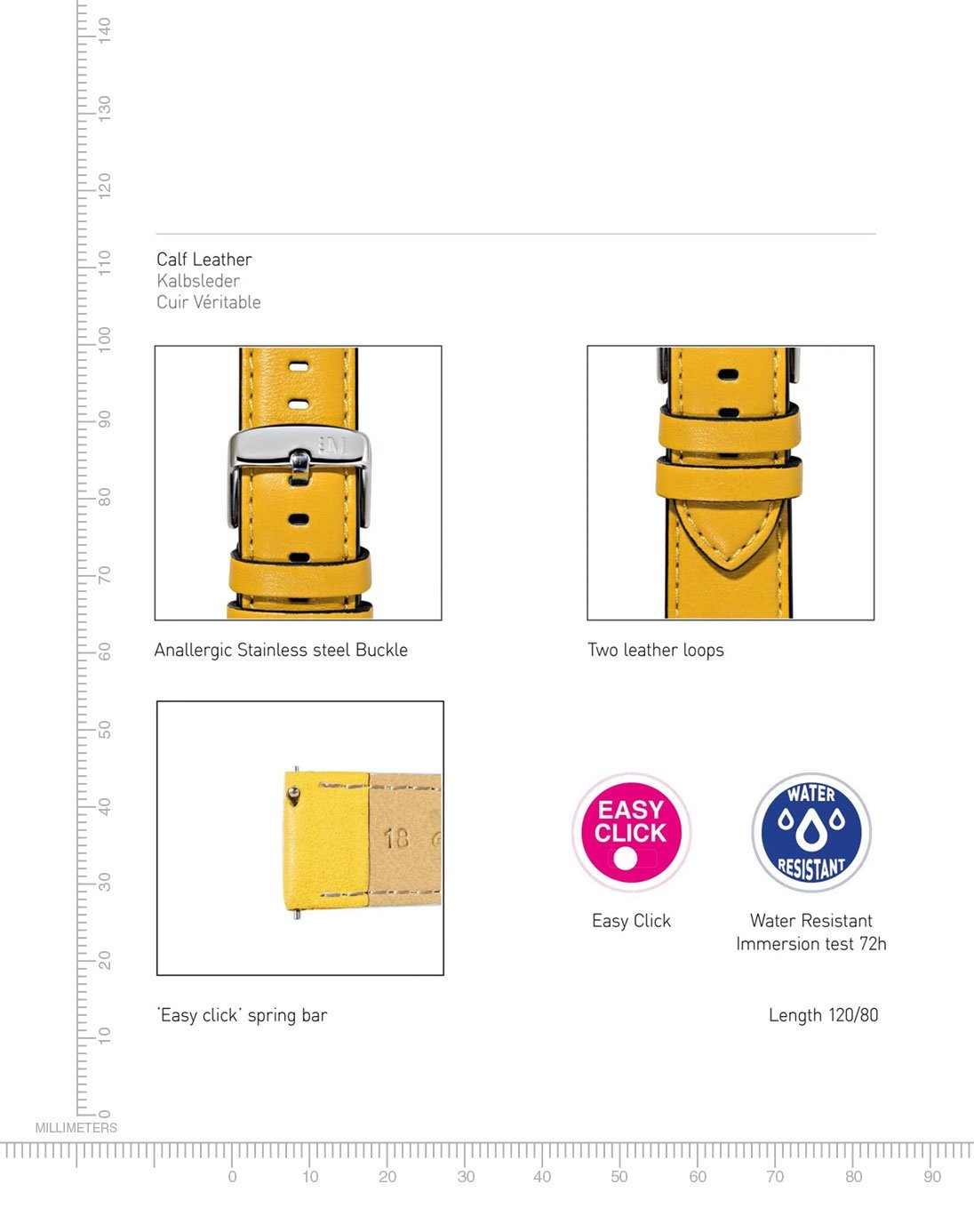 Nappa Leather - 22mm -Quick Click - Momentum Watches US