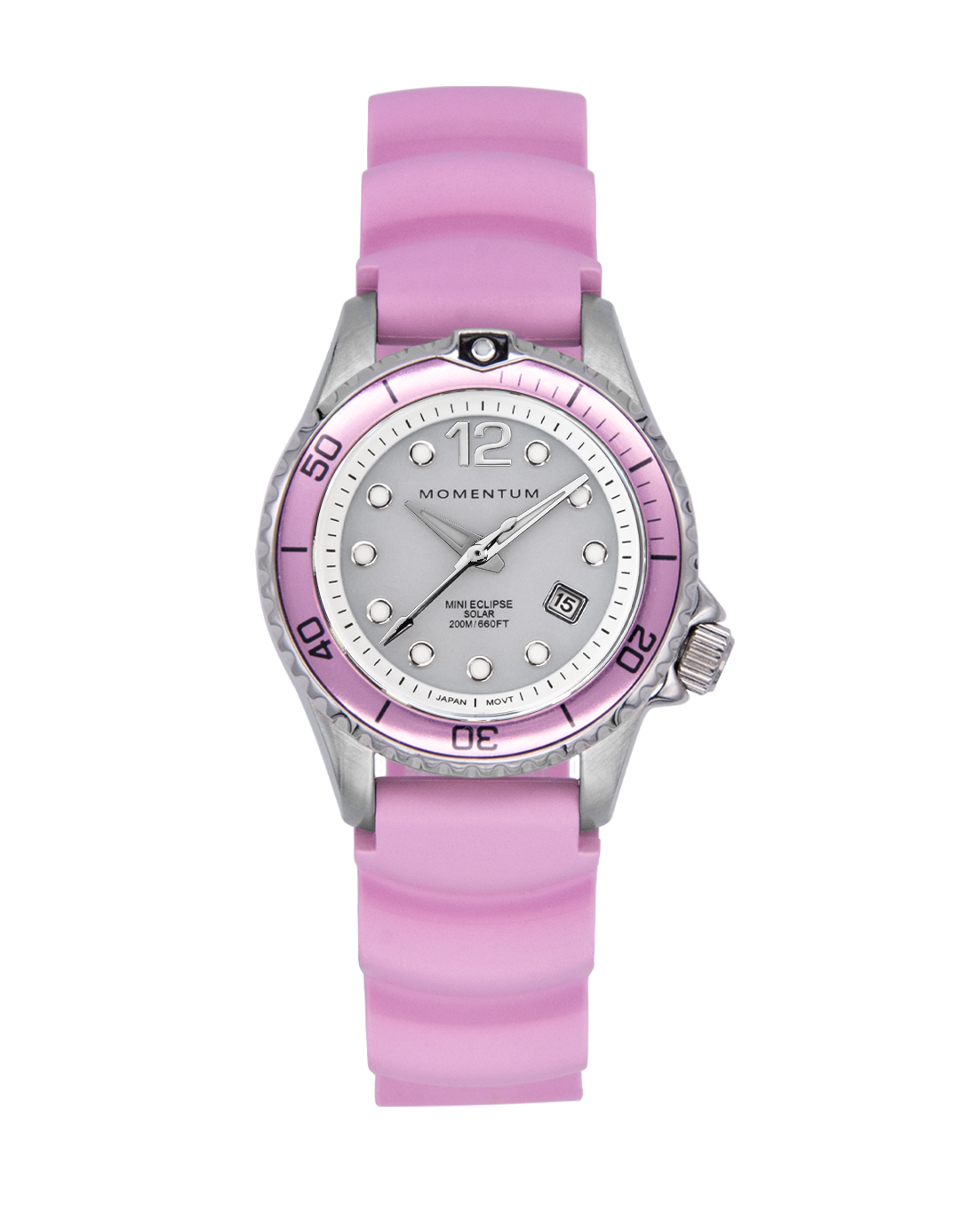 Mini Eclipse Solar - White | Ladies Solar-Powered Dive Watch Mini Eclipse Solar - White | Ladies Solar-Powered Dive Watch