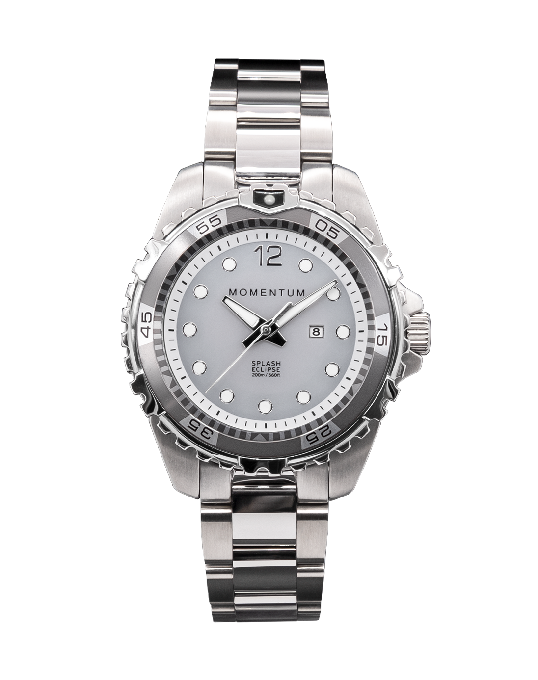 Momentum M1 Mini Women's Quartz Dive Watch White Dial outlet Stainless Steel WR 20ATM