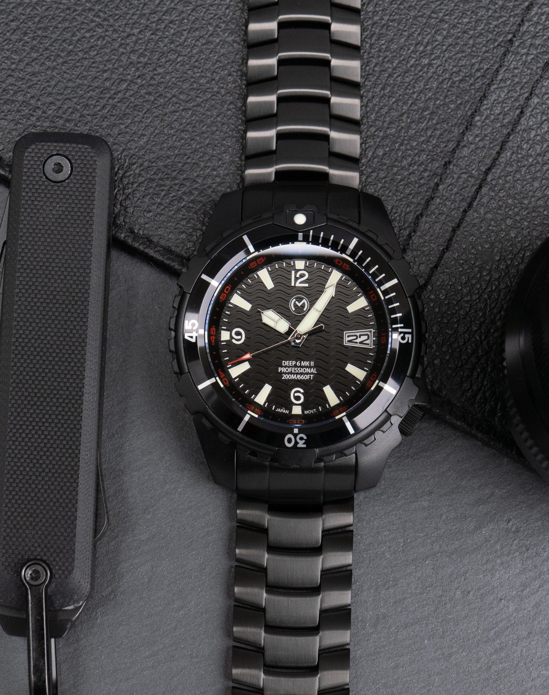 ミリティカル　militical type-7 2set ブラック Deep 6 MK II Black-Ion | 47mm Dive Watch | Momentum