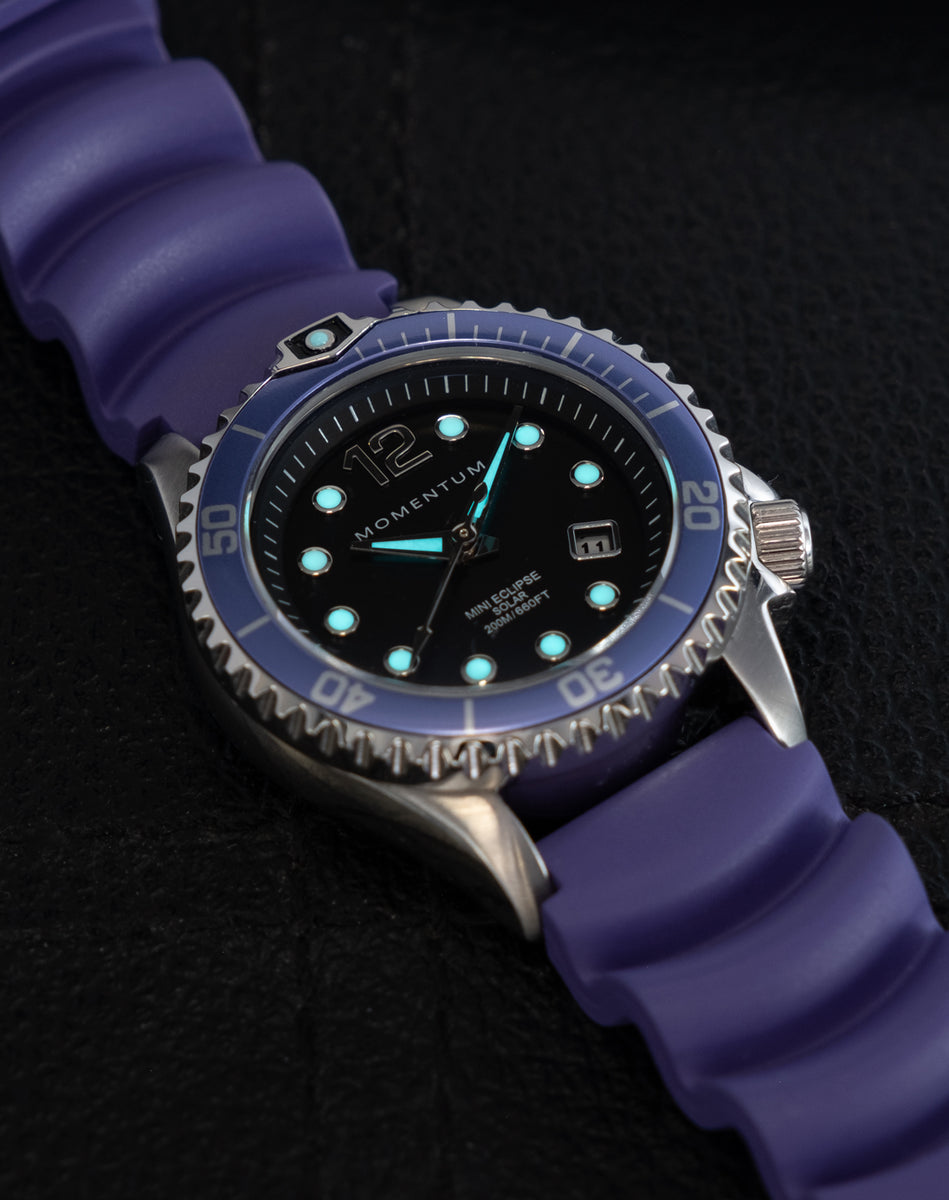 Mini Eclipse Solar - Black | Ladies Solar-Powered Dive Watch – Momentum ...