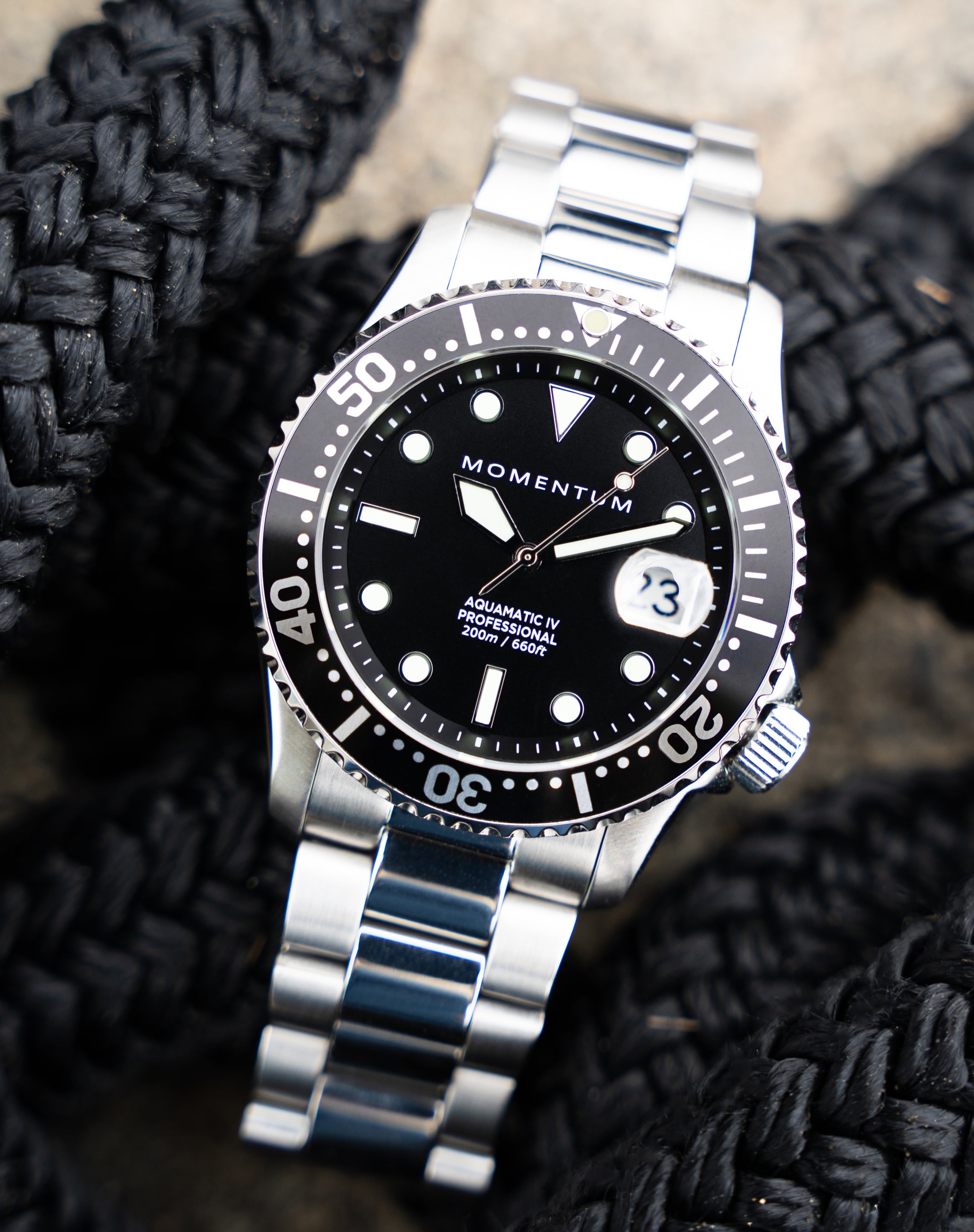 バルクオム Momentum Watches | Aquamatic IV Black | Classic Professional Dive