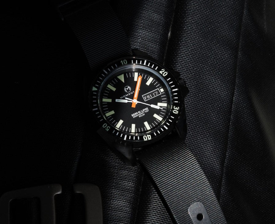SQ30 Eclipse Black-Ion | Solar-Powered Dive Watch