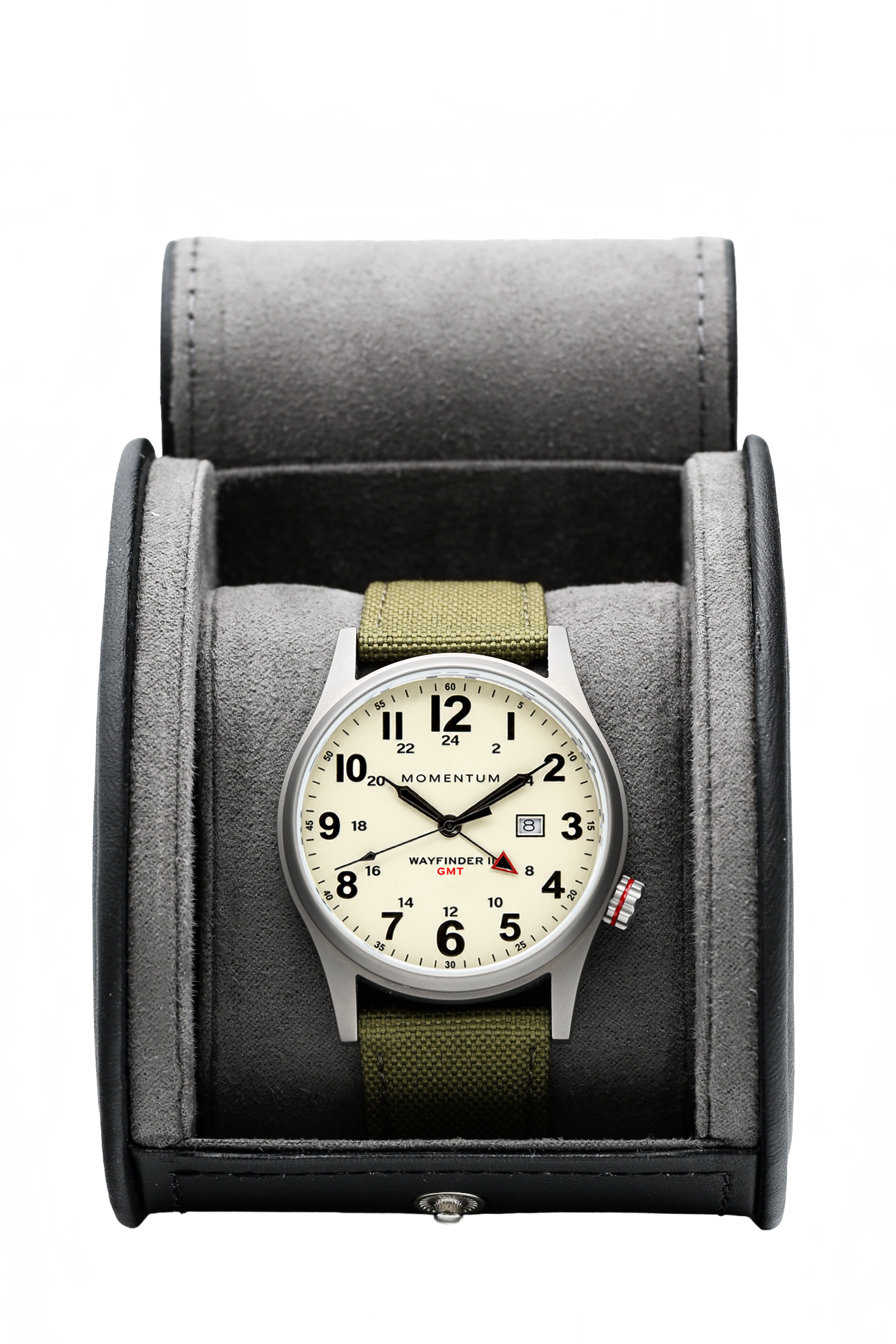 Wayfinder II GMT- White Dial Bundle with Travel Case