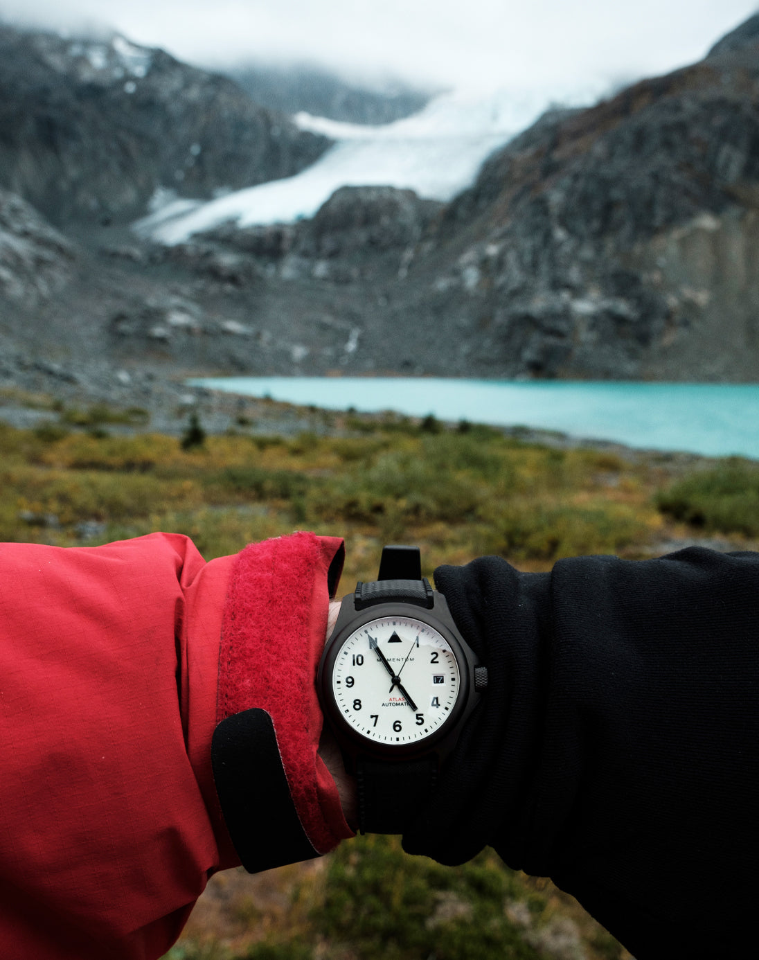 Atlas Automatic Black-Ion [38mm] | Lume Dial Titanium Field Watch