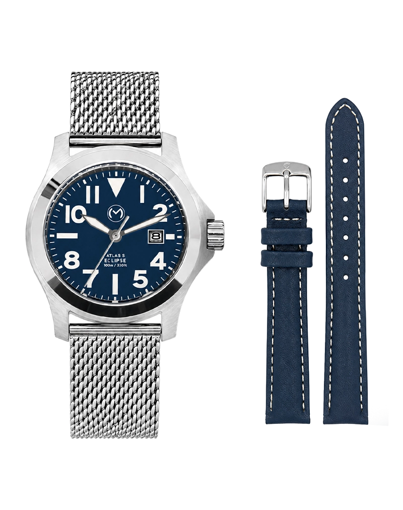 Atlas Eclipse Steel Blue Dial 32mm - Bundle