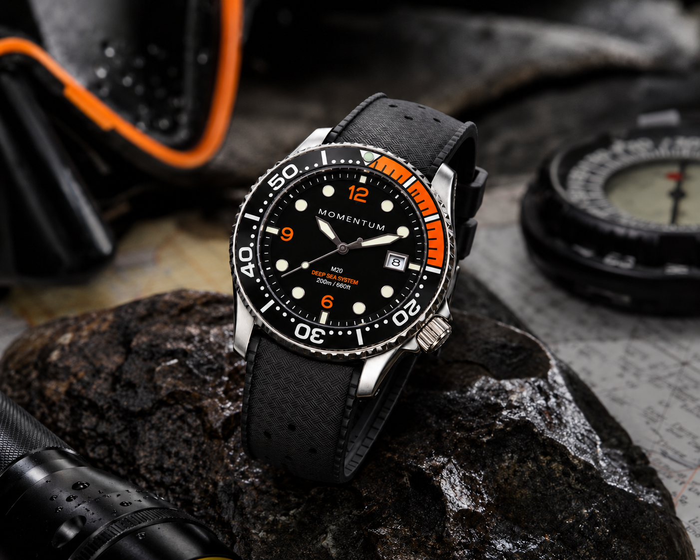 M20 DSS Diver [42MM] - Black & Orange