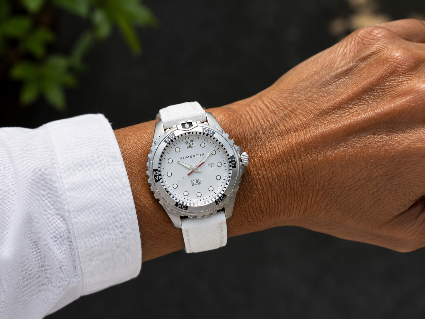 Splash Eclipse White Dial on Sailcloth [38mm]