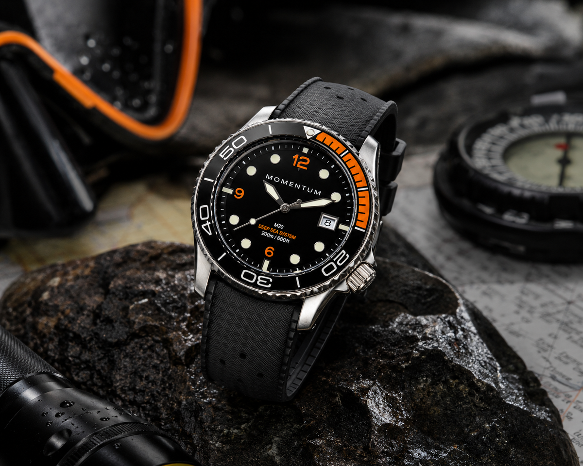 M20 DSS Diver [42MM] - Black & Orange Bundle
