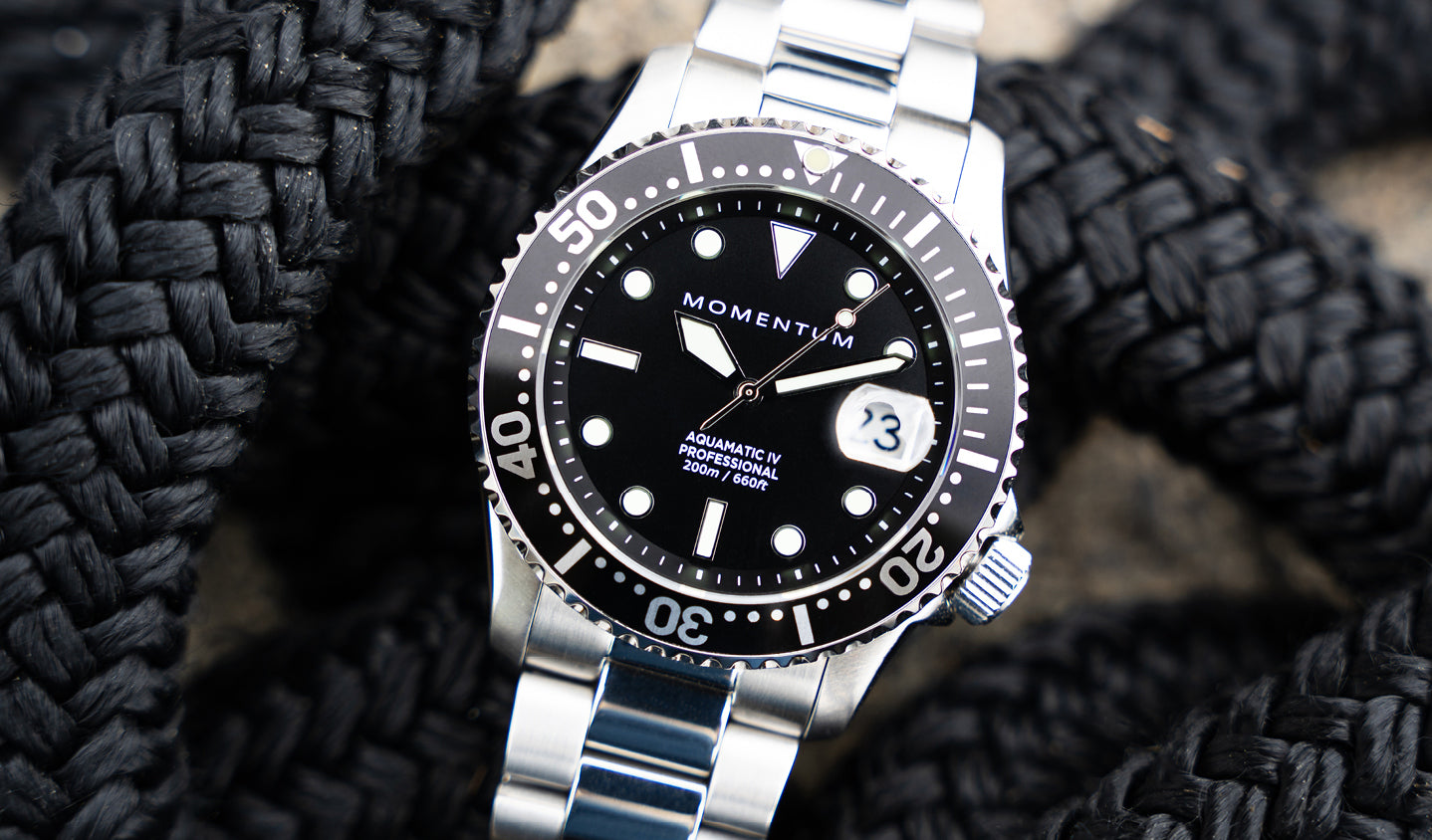 Momentum Watches | Aquamatic IV Black | Classic Professional Dive