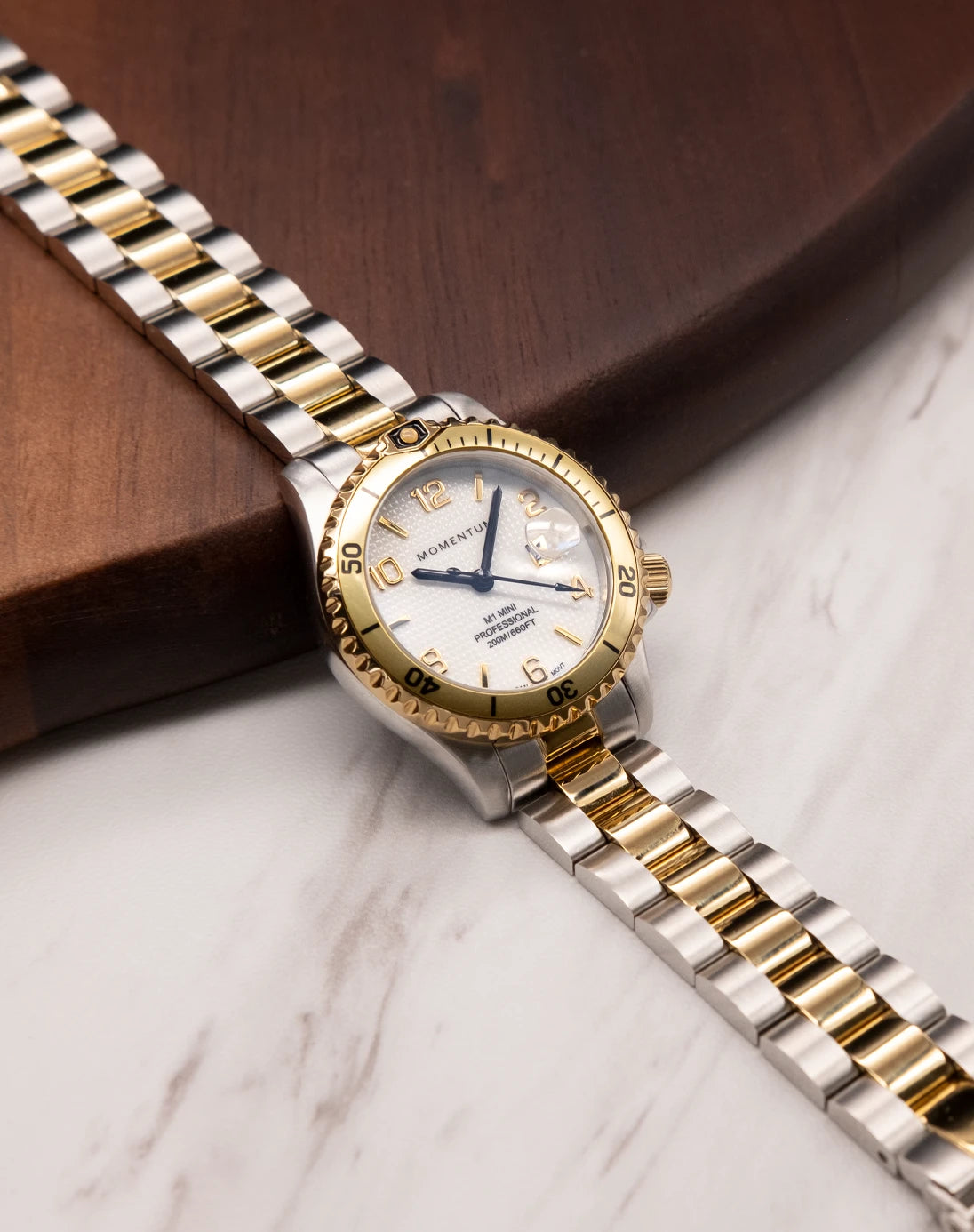 Momentum Watches Champagne Mini II Ladies Two Tone Dive Watch