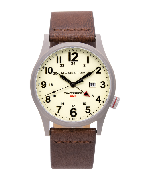 Momentum Wayfinder GMT 40mm White Full Lume